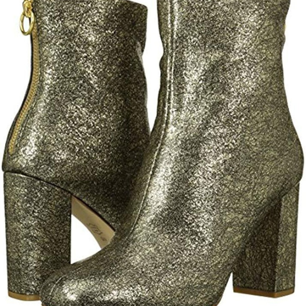 NEW Joie Saleema Gold Distressed Metallic Leather